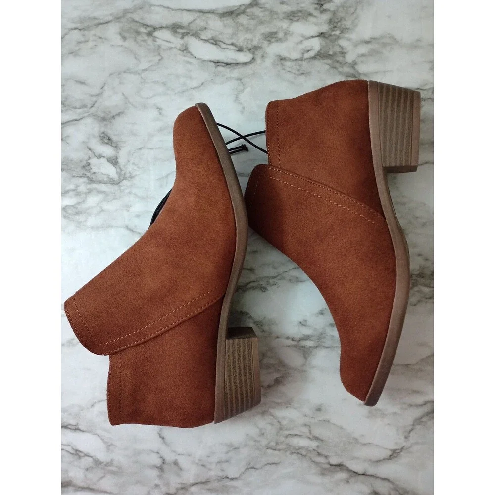 Arizona Jean Company Galen Chestnut Color Ankle Boots Booties Size 6.5M